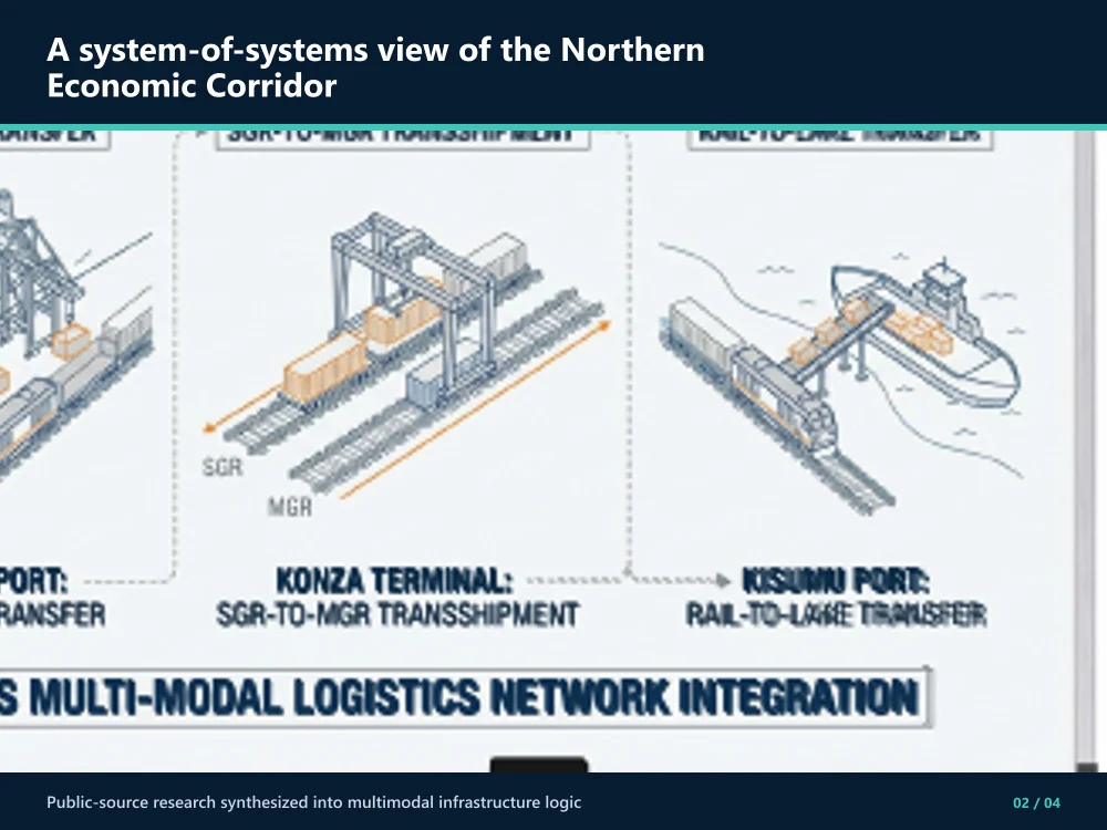 Multimodal corridor logic connecting ports rail roads and digital systems