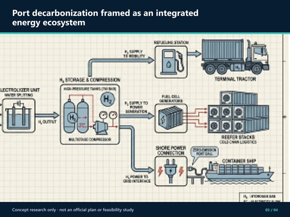 Conceptual port clean-energy ecosystem